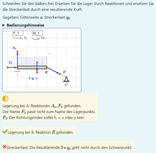 Eindruck vom reichhaltigen adaptiven Feedback bei interaktiven Freischnittaufgaben